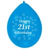 Amscan Minipax Balloon Pack - 21st Birthday Blue/White