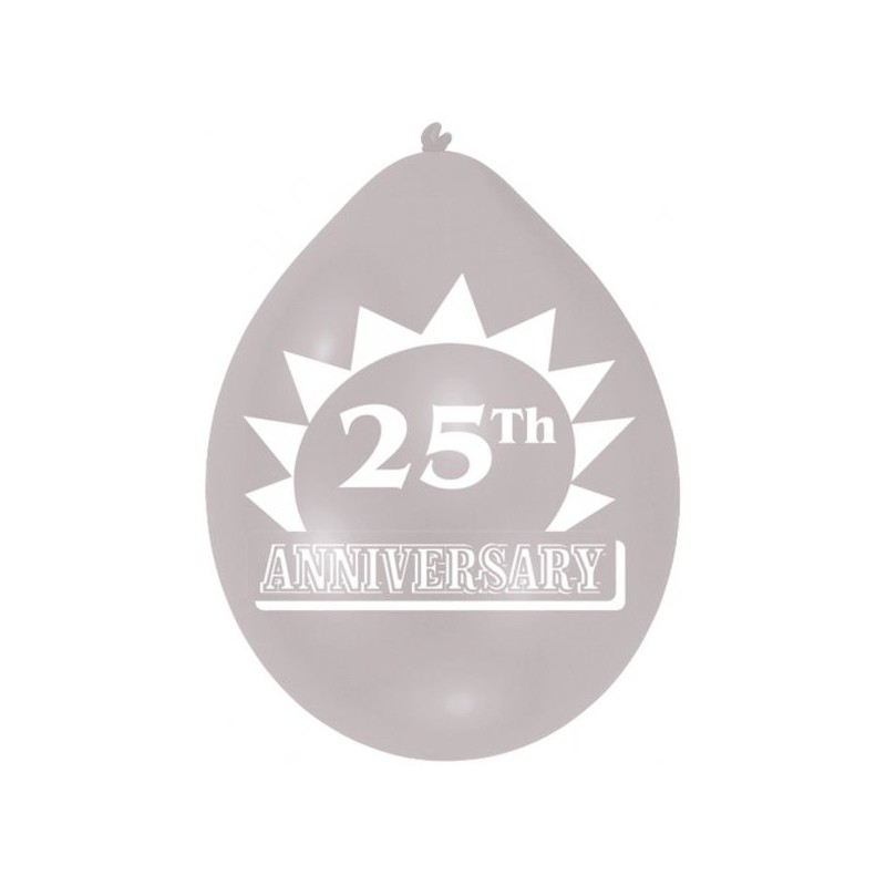 Amscan Minipax Balloon Pack - Silver Anniversary