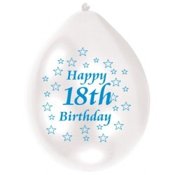 Amscan Minipax Balloon Pack - 18th Birthday Blue/White