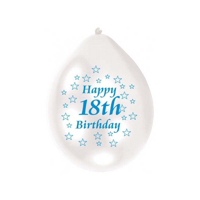 Amscan Minipax Balloon Pack - 18th Birthday Blue/White