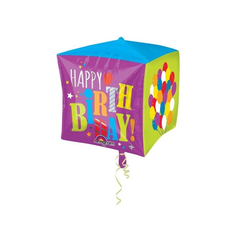 Anagram Supershape Cubez - Birthday Balloons