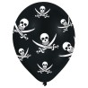 Amscan Jolly Roger Latex Balloons - Black