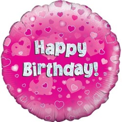 Oaktree 18 Inch Happy Birthday Pink Holographic