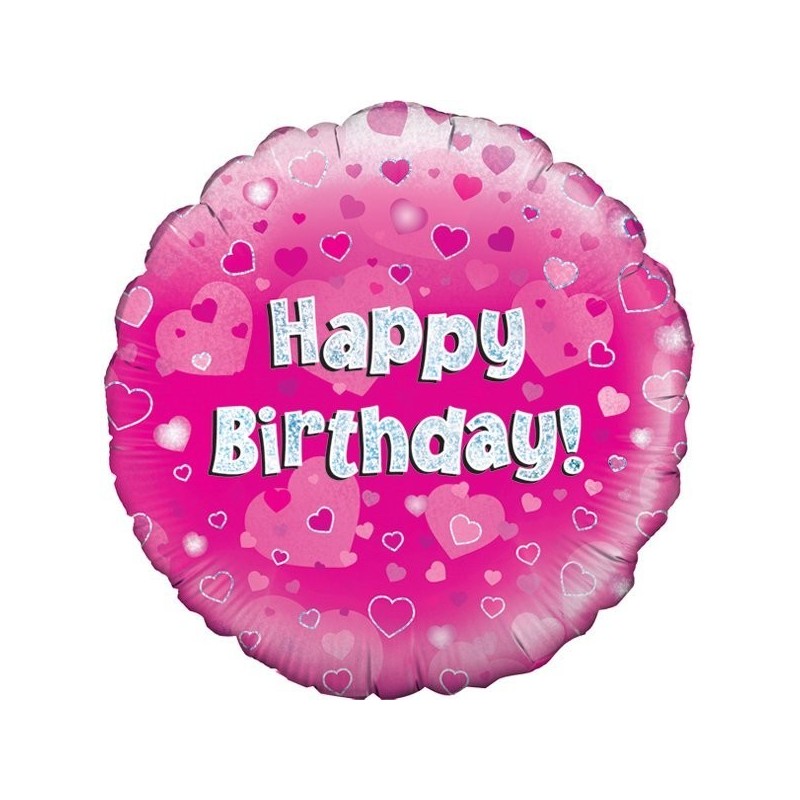 Oaktree 18 Inch Happy Birthday Pink Holographic