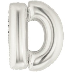 Oaktree Megaloon 40 Inch Letter D Silver