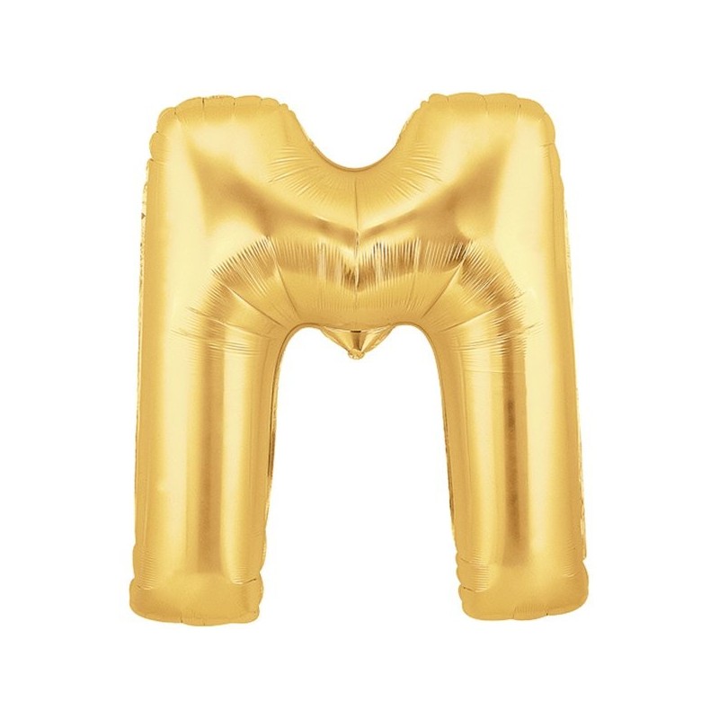 Oaktree Megaloon 40 Inch Letter M Gold