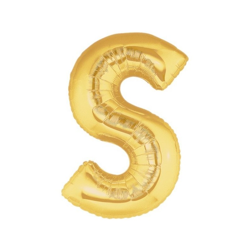 Oaktree Megaloon 40 Inch Letter S Gold