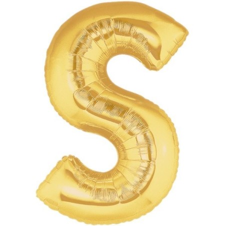 Oaktree Megaloon 40 Inch Letter S Gold
