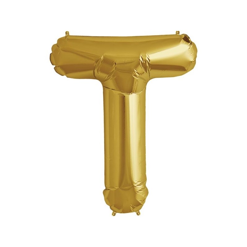 NorthStar 34 Inch Letter Balloon T Gold