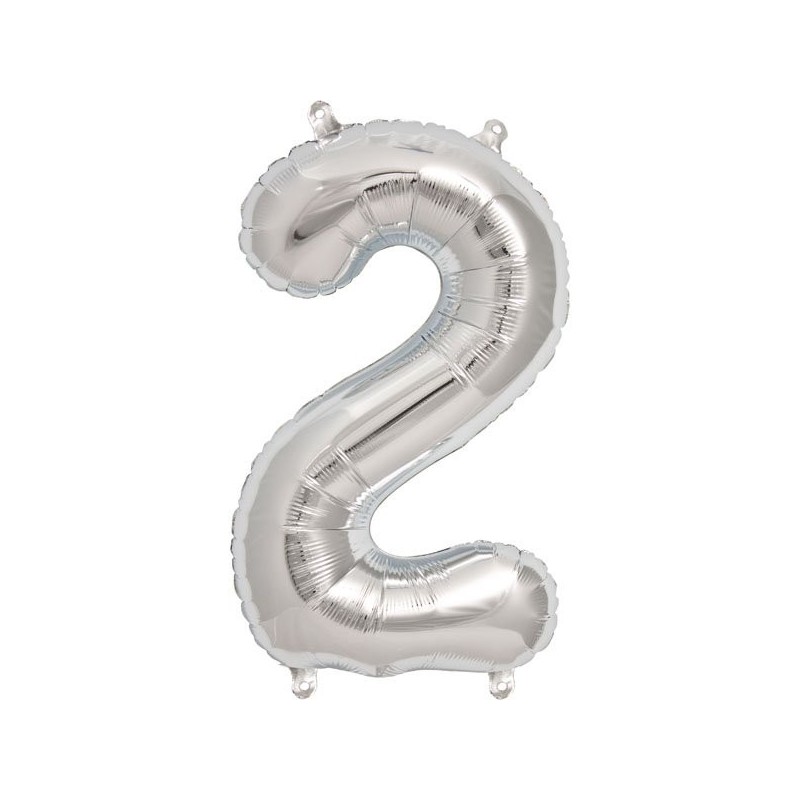 NorthStar 16 Inch Number Balloon 2 Silver