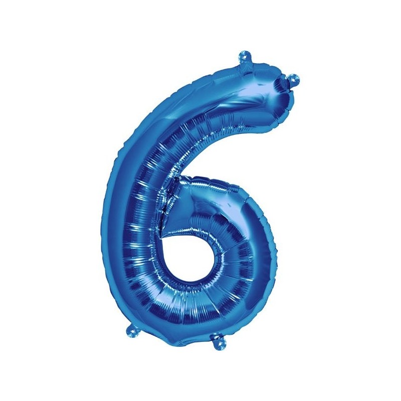 NorthStar 16 Inch Number Balloon 6 Blue