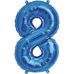 NorthStar 16 Inch Number Balloon 8 Blue