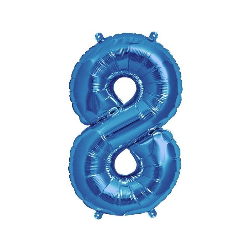 NorthStar 16 Inch Number Balloon 8 Blue