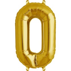 NorthStar 16 Inch Number Balloon 0 Gold