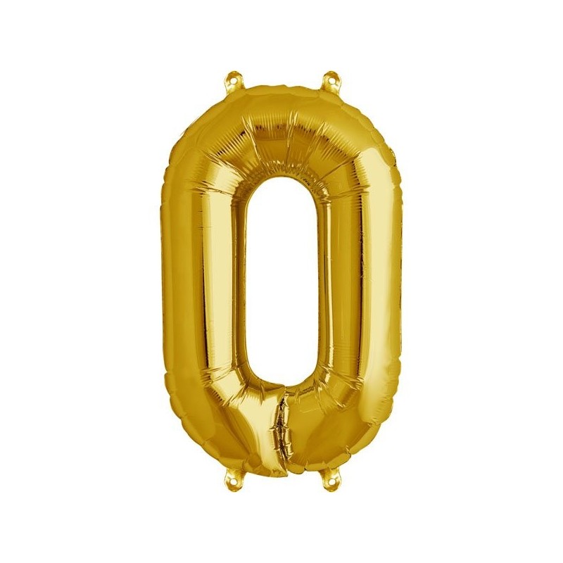 NorthStar 16 Inch Number Balloon 0 Gold