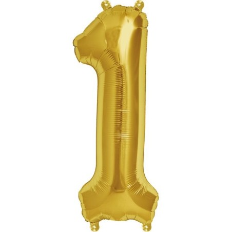 NorthStar 16 Inch Number Balloon 1 Gold