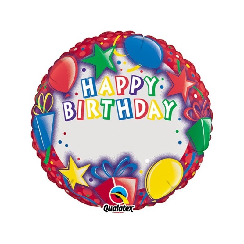 Qualatex 18 Inch Round Foil Balloon - Birthday Presents