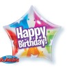 Qualatex 22 Inch Single Bubble Balloon - Birthday Stars & Dot