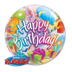 Qualatex 22 Inch Single Bubble Balloon - Birthday Surprise
