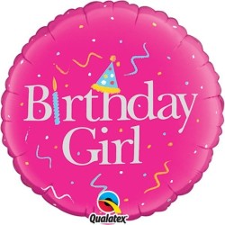 Qualatex 18 Inch Round Foil Balloon - Birthday Girl