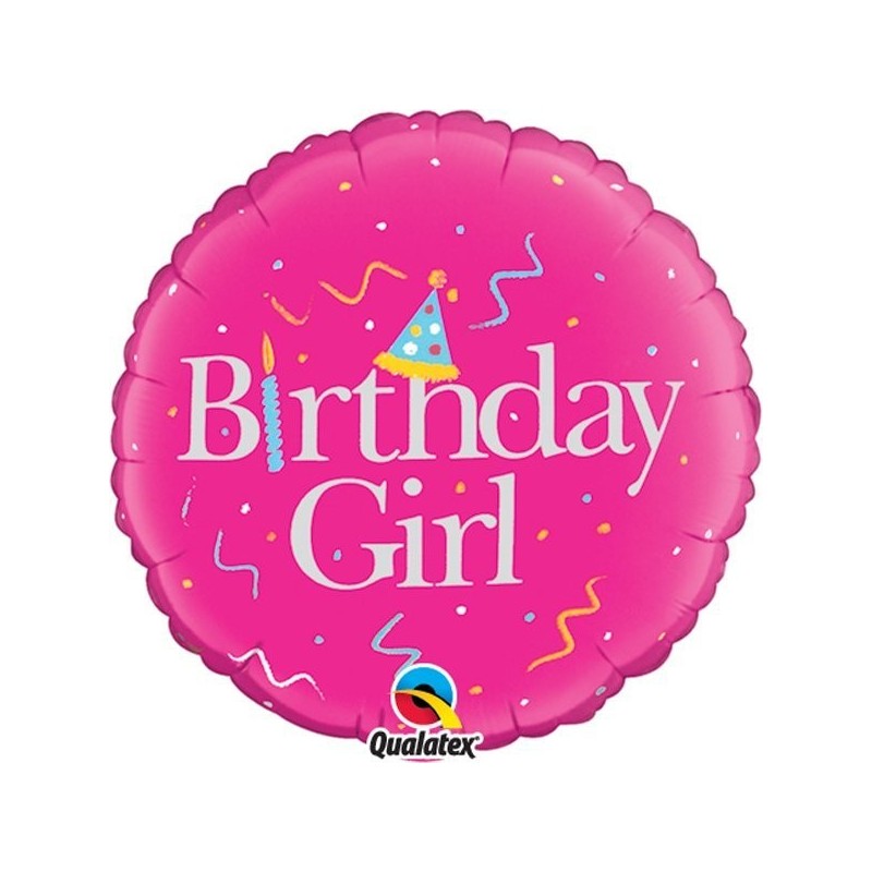 Qualatex 18 Inch Round Foil Balloon - Birthday Girl