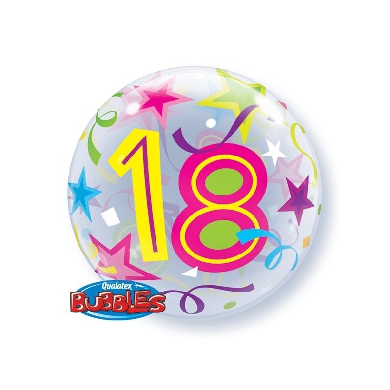 Qualatex 22 Inch Single Bubble Balloon - 18 Brilliant Stars