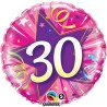 Qualatex 18 Inch Round Foil Balloon - 30 Shining Star Hot Pink