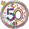 Qualatex 18 Inch Round RE Foil Balloon - 50 Polka Dots & Stripes