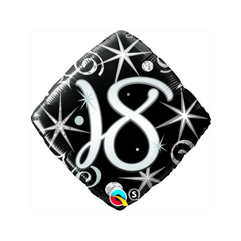 Qualatex 18 Inch Diamond Foil Balloon - 18 Elegant Sparkles & Swirls