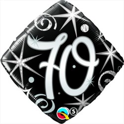 Qualatex 18 Inch Diamond Foil Balloon - 70 Elegant Sparkles & Swirls