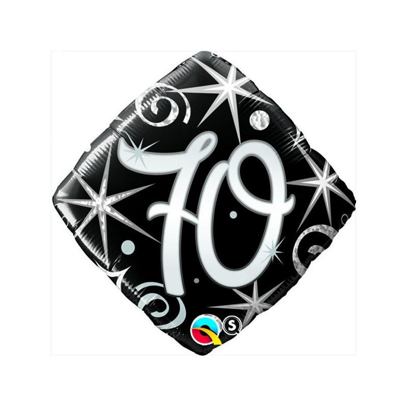 Qualatex 18 Inch Diamond Foil Balloon - 70 Elegant Sparkles & Swirls