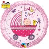 Qualatex 18 Inch Round RE Foil Balloon - Baby Girl Stroller
