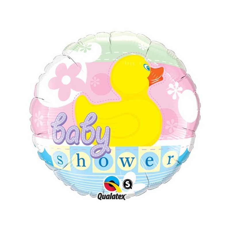Qualatex 18 Inch Round Foil Balloon - Baby Shower Rubber Duckie