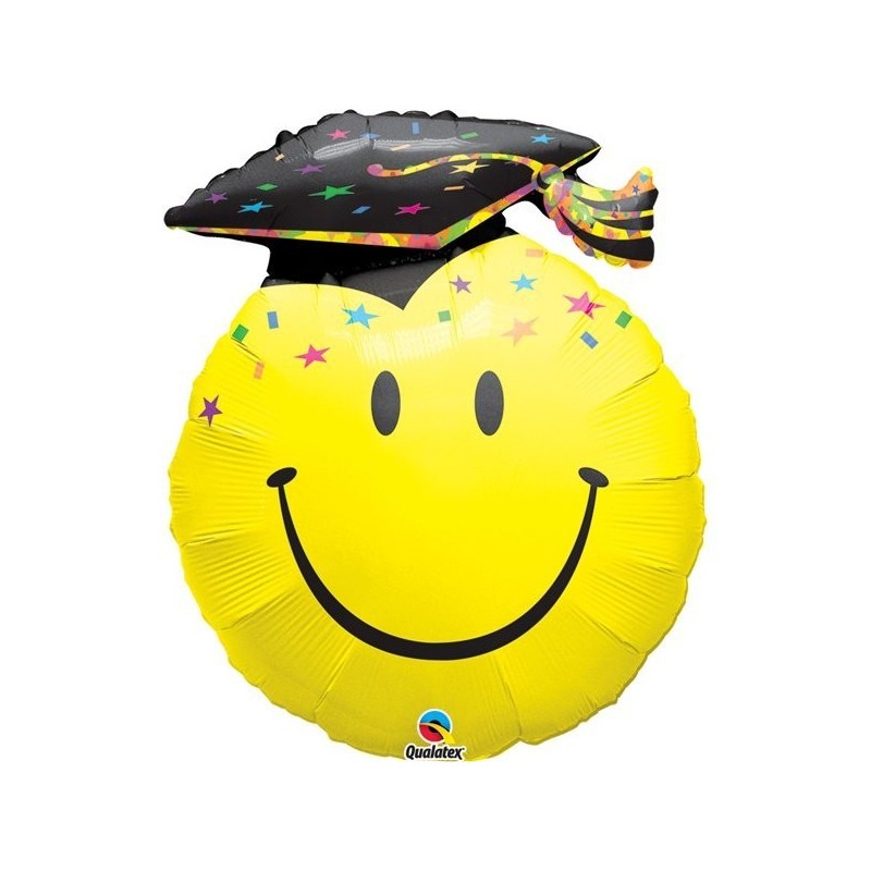Qualatex 36 Inch Supershape Foil Balloon - Smile Face Party Grad