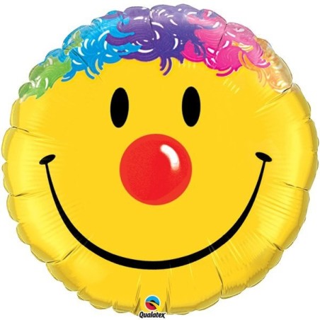 Qualatex 18 Inch Round Foil Balloon - Smile Face