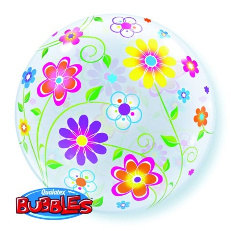 Qualatex 22 Inch Single Bubble Balloon - Spring Floral Patterns