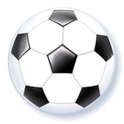 Qualatex 22 Inch Single Bubble Balloon - Soccer Ball