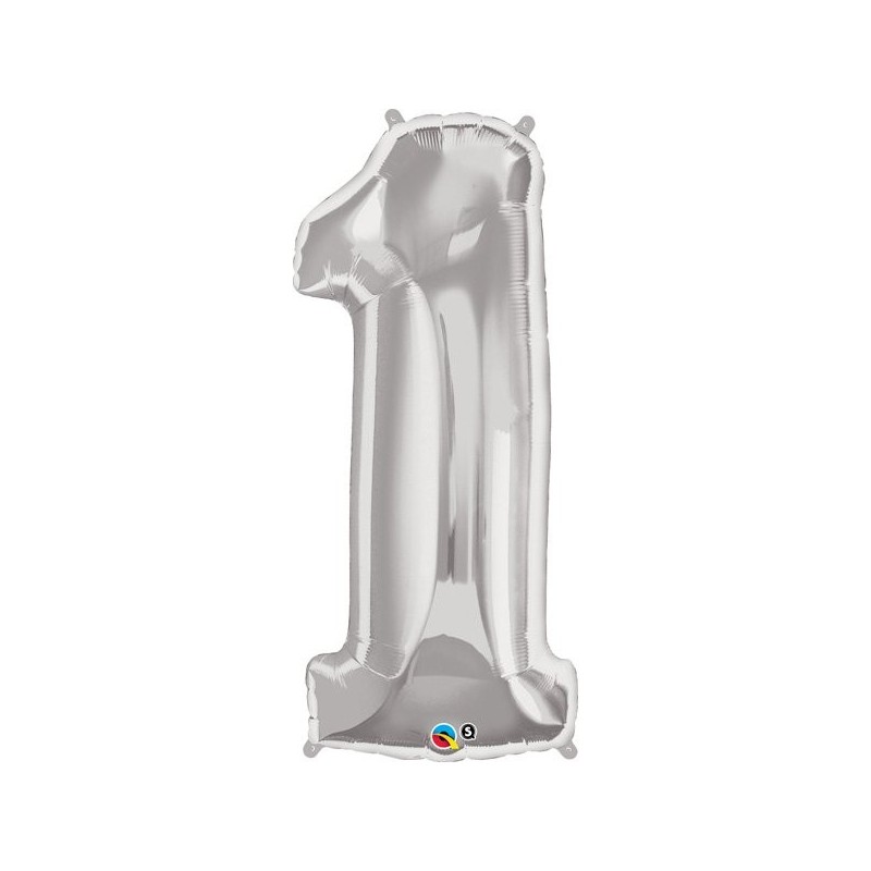 Qualatex 34 Inch Number Balloon - One Silver