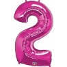 Qualatex 34 Inch Number Balloon - Two Magenta