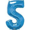 Qualatex 34 Inch Number Balloon - Five Sapphire Blue