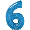 Qualatex 34 Inch Number Balloon - Six Sapphire Blue