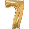 Qualatex 34 Inch Number Balloon - Seven Metallic Gold