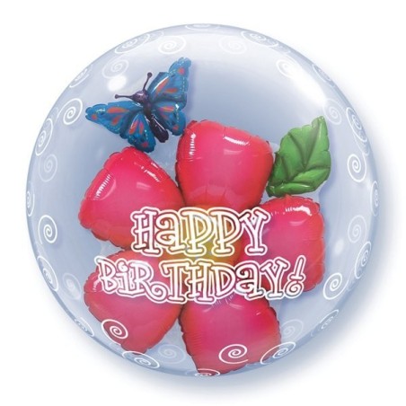 Qualatex 24 Inch Double Bubble Balloon - Birthday Flower