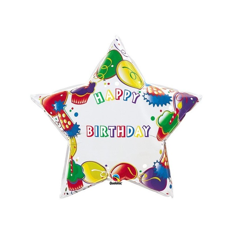 Qualatex 36 Inch Shaped Foil Balloon - Birthday Party-Num/Name