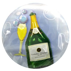 Qualatex 24 Inch Double Bubble Balloon - Wine Bottle & Glass