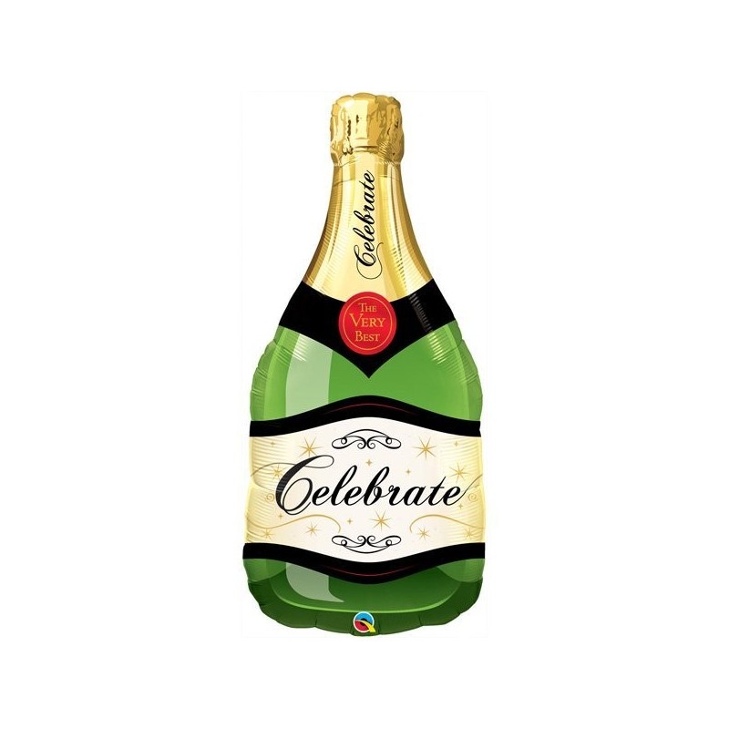 Qualatex 39 Inch Shaped Foil Balloon - Celebrate Bubbly Wine