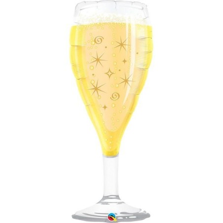 Qualatex 39 Inch Shaped Foil Balloon - Bubbly Wine Glass