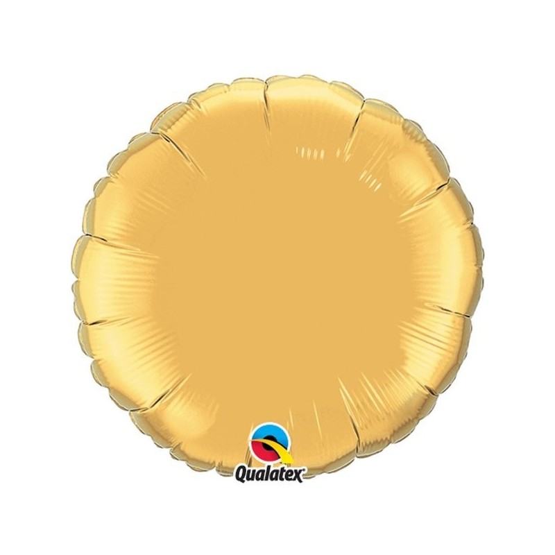 Qualatex 36 Inch Round Plain Foil Balloon - Metallic Gold