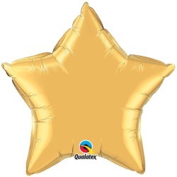 Qualatex 36 Inch Star Plain Foil Balloon - Matallic Gold