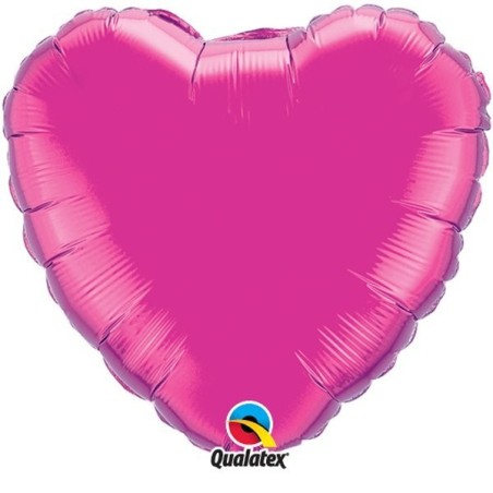 Qualatex 36 Inch Heart Plain Foil Balloon - Magenta